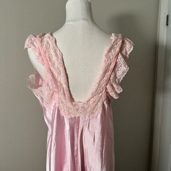 Vintage glamourous old Hollywood satin slip dress nightie XXL - Picture 7 of 8